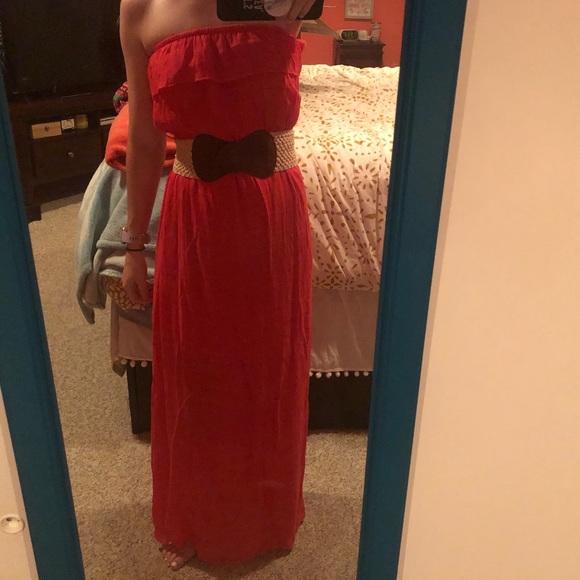 Coral Maxi Dress - Picture 1 of 2